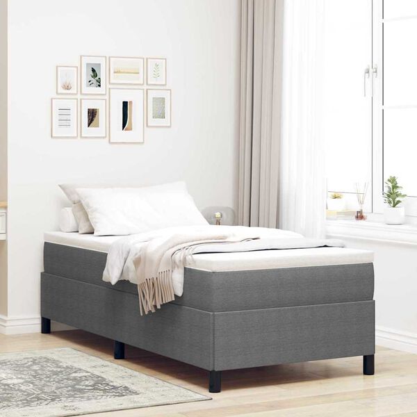 vidaXL Letto a molle Grigio chiaro 90 x 190 cm Velluto