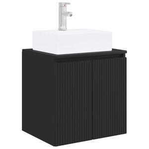 vidaXL Mobile Lavabo da Parete Nero 49,5 x 41 x 62,5 cm