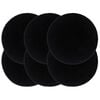 vidaXL Tovagliette 6 pz Nero Neutro 38 cm Rotonde in Cotone