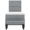 vidaXL Letto a molle con testiera Grigio chiaro 80 x 200 cm Tessuto