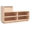 vidaXL Scarpiera 110x34x61 cm in Legno Massello di Pino