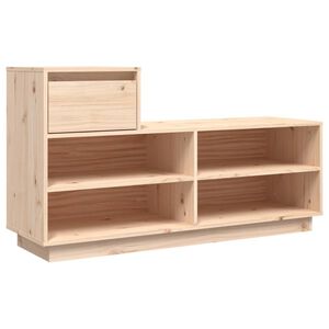 vidaXL Scarpiera 110x34x61 cm in Legno Massello di Pino