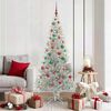 vidaXL Albero di Natale con 300 LED con supporto Argento 180 cm PET