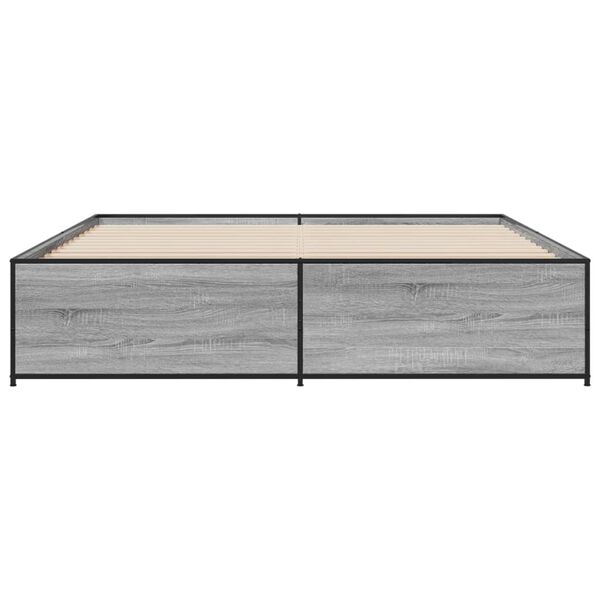 vidaXL Giroletto Grigio Sonoma 180x200 cm in Legno Multistrato Metallo