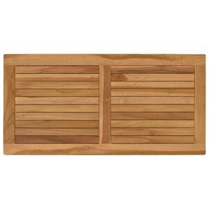 vidaXL Piano del tavolo Rettangolare Legno di teak solido Naturale