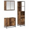 vidaXL Set di mobili per il bagno 3 pz Legno vecchio