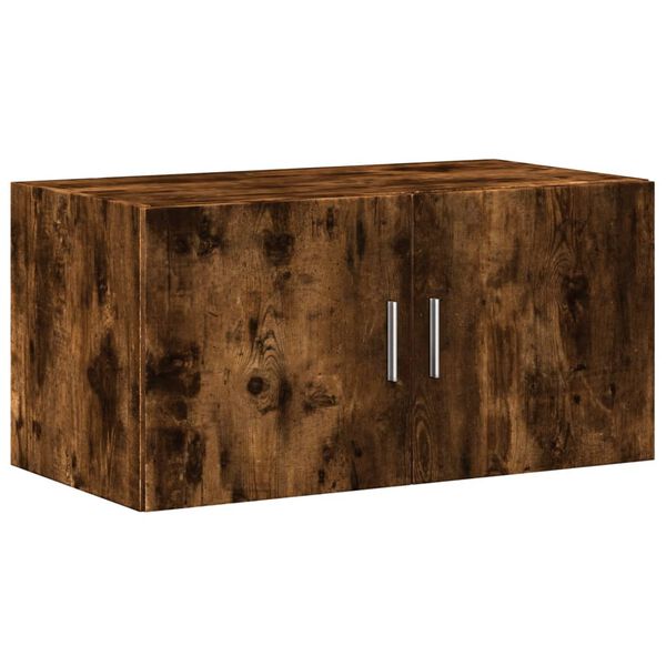 vidaXL Mobile a Parete Rovere Fumo 80x42,5x40 cm in Legno Multistrato
