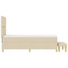 vidaXL Letto a molle con materasso Crema 80 x 200 cm Tessuto