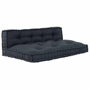 vidaXL Cuscino per Divano Pallet 2 pcs Antracite 120 x 80 x 38 cm