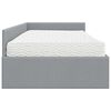 vidaXL Struttura Letto Angolare con Materasso 2 pcs Grigio chiaro