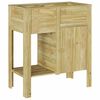 vidaXL Vaso Alto Marrone Legno di Pino Impregnato