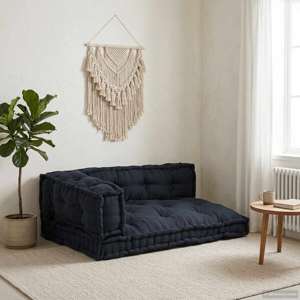 vidaXL Cuscino per Divano Pallet 3 pcs Antracite 120 x 80 x 38 cm