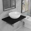 vidaXL Set Mobili da Bagno 2 pz Ceramica Nero