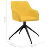vidaXL Sedie da Pranzo Girevoli 4 pz Gialle in Tessuto