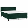 vidaXL Giroletto a Molle con Materasso Verde Scuro 140x200 cm Velluto