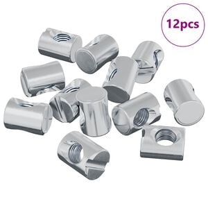 vidaXL Dadi a tamburo 12 pcs M6 x 13 mm (Diametro filettato x H)