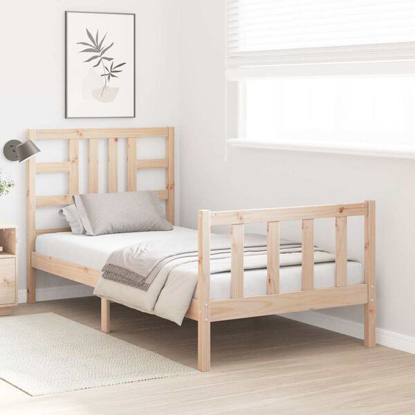 vidaXL Giroletto senza Materasso 90x200 cm in Legno Massello di Pino