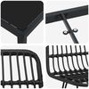 vidaXL Set da Pranzo per Giardino 9 pcs Nero