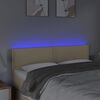 vidaXL Testiera a LED Crema 144x5x78/88 cm in Tessuto
