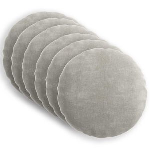 vidaXL Federa 6 pz HEERLEN Grigio Chiaro &Oslash; 60 cm Tessuto Chenille