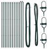vidaXL Pali per Recinzione 13 pcs Verde Ø32mm 210 cm Acciaio zincato