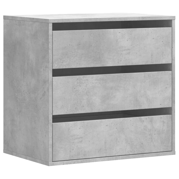vidaXL Cassettiera Angolo Grigio Cemento 60x41x58cm Legno Multistrato