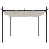 vidaXL Pergola con Tetto Retrattile Crema 295x292x230 cm