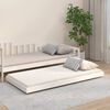 vidaXL Giroletto senza Materasso Bianco 75x190 Legno Massello di Pino
