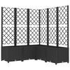 vidaXL Fioriera da Giardino con Graticcio Nero 120x120x136 cm in PP