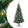 vidaXL Albero di Natale artificiale con luci integrate Verde 210 cm