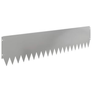 vidaXL Bordura per Prato 10 pcs 103 x 25 cm Acciaio Argento