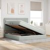 vidaXL Letto con contenitore e LED Grigio chiaro 180 x 200 cm Velluto