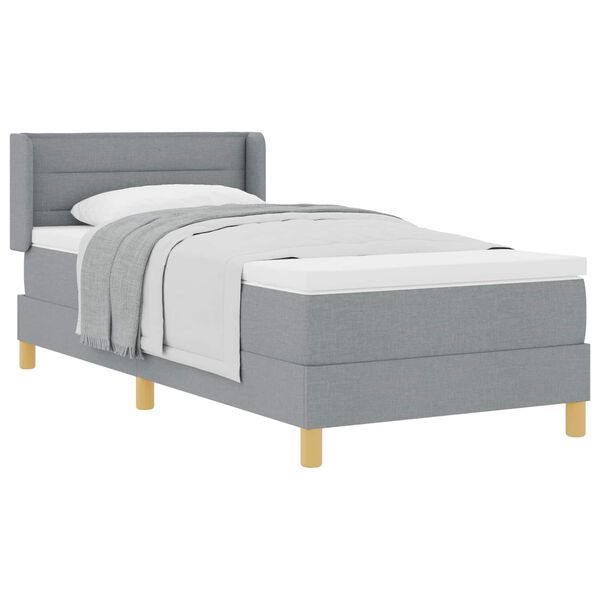 vidaXL <strong>Letto a Molle< / strong> Grigio chiaro 80 x 200 cm