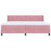 vidaXL Letto a molle con materasso Rosa 200 x 200 cm Velluto
