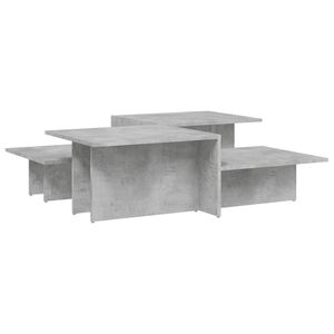 vidaXL Tavolini da Salotto 2 pz Grigio Cemento in Legno Multistrato