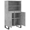 vidaXL Credenza Grigio Cemento 60x36x110 cm in Legno Multistrato