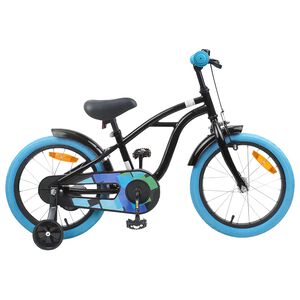 vidaXL Bicicletta per Bambini 16 Pollici per bambini di 4-6 anni Nero