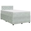 vidaXL Letto box spring con materasso Grigio Chiaro 120 x 190 cm