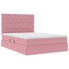 vidaXL Letto con contenitore e LED con led Rosa 140 x 190 cm Velluto
