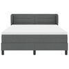 vidaXL Letto a molle con materasso Grigio scuro 160 x 200 cm Tessuto