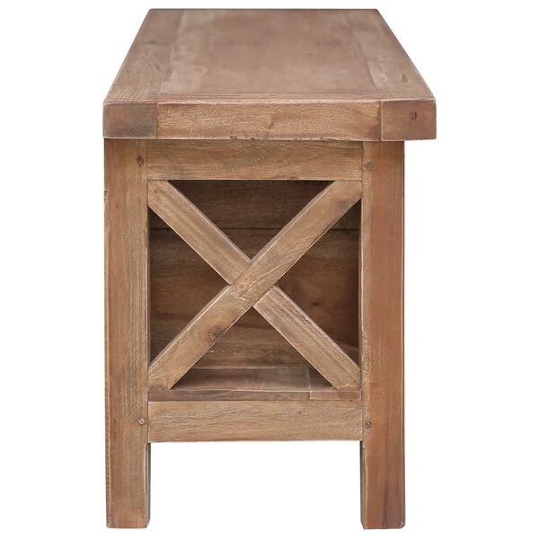 vidaXL Mobile Porta TV con 3 Cassetti 120x30x40 cm Massello di Mogano