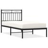 vidaXL Giroletto con Testiera in Metallo Nero 90x190 cm