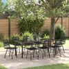 vidaXL Set da Pranzo per Giardino 9 pcs Nero