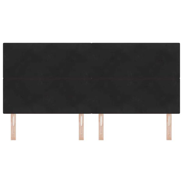vidaXL Testiera con testiera Nero 200 cm Pelle Sintetica