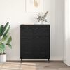 vidaXL Credenza con cassetto Rovere Nero 69,5 x 34 x 90 cm