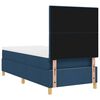 vidaXL Letto a Sorgente LED con materasso Blu 80 x 200 cm Tessuto