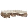 vidaXL Set Divano da Giardino 12 pz Beige e Bianco Crema polyrattan