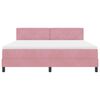vidaXL Letto a molle con materasso Rosa 180 x 200 cm Velluto