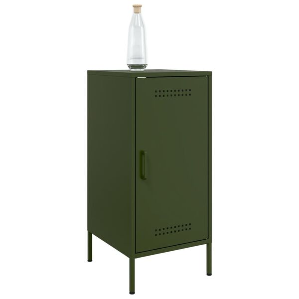 vidaXL Credenza Verde Oliva 36x39x79 cm in Acciaio