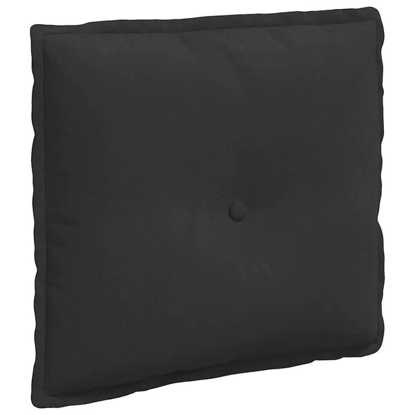 vidaXL Cuscino per Schiena Nero 50 x 45 cm Tessuto in Microfibra
